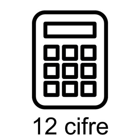 Calcolatrice scrivente a doppia alimentazione SHARP EL-1750V con display LCD a 12 cifre grigio - SH-EL1750V